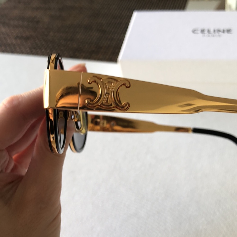 Celine Black and Gold Sunglasses MK - Picture 6 of 10